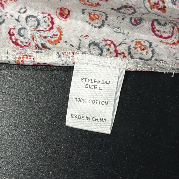 PZ Apparel Strapless Ruffle Top Floral Print Lightweight Cotton Mini Dress - L - Picture 9 of 11